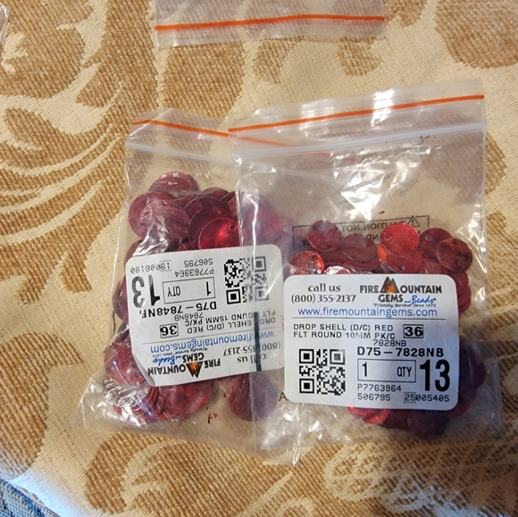 Flat Drop Shell Beads 10mm &15mm Crafting / Sewing - Picture 8 of 12